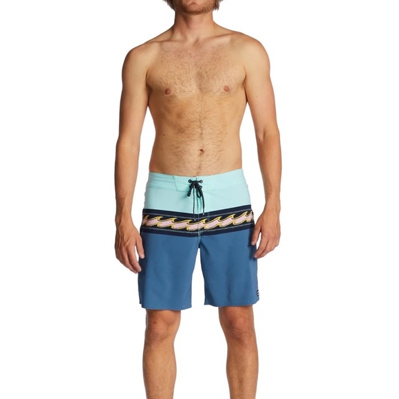 Billabong 32” Mid Length Momentum PRO Boardshorts-Blue Haze - Picture 8 of 8